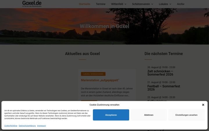 Screenshot of goxel.de