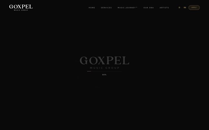 Screenshot of goxpelmusic.com