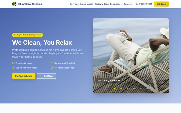 Screenshot of goyellowglove.com