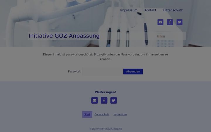 Screenshot of goz-anpassung-jetzt.de