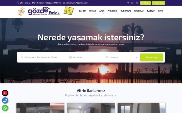 Screenshot of gozdeemlakalapli.com