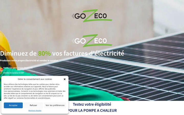 Screenshot of gozeco-auto-consommation.fr