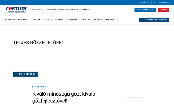 Screenshot of gozfejleszto.hu