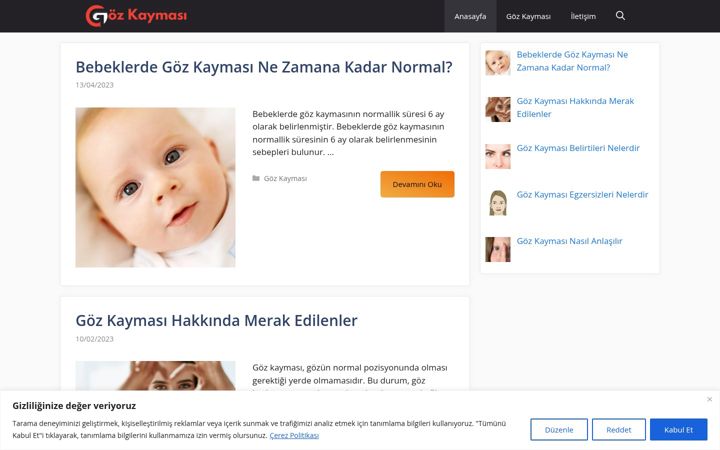 Screenshot of gozkaymasi.com