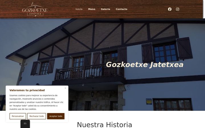 Screenshot of gozkoetxe.com