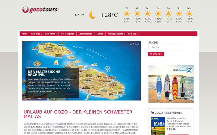 Screenshot of gozo-tours.de