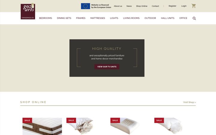 Screenshot of gozoarts.com.mt