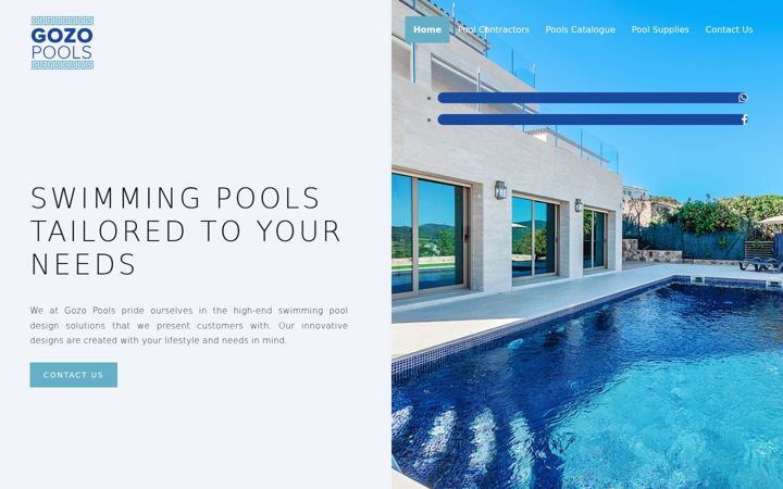 Screenshot of gozopoolsltd.com