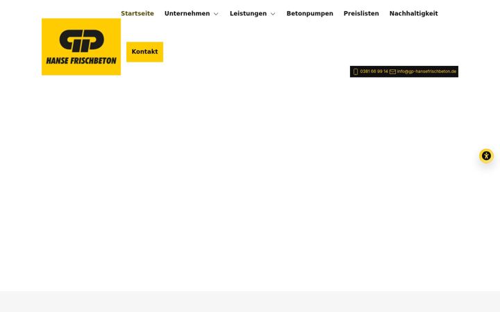 Snimka zaslona za gp-hansefrischbeton.de