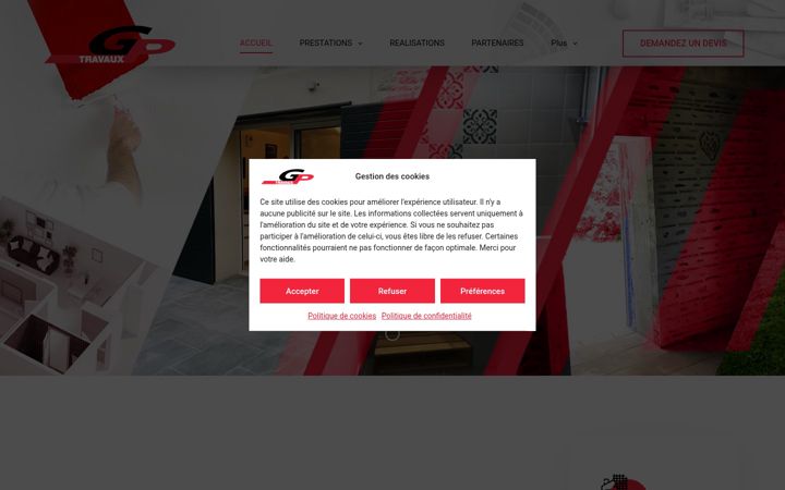 Screenshot of gp-travaux-renovation.com
