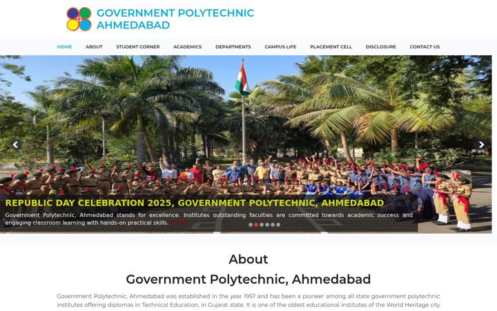 Screenshot of gpahmedabad.ac.in