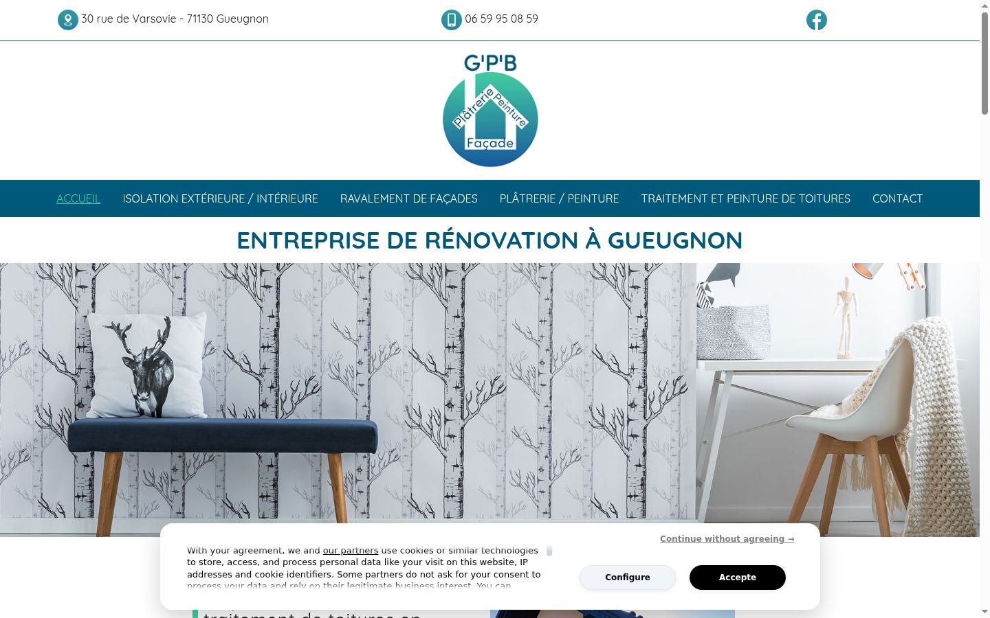 Screenshot tal-banner tal-kunsens muri qabel kwalunkwe interazzjoni