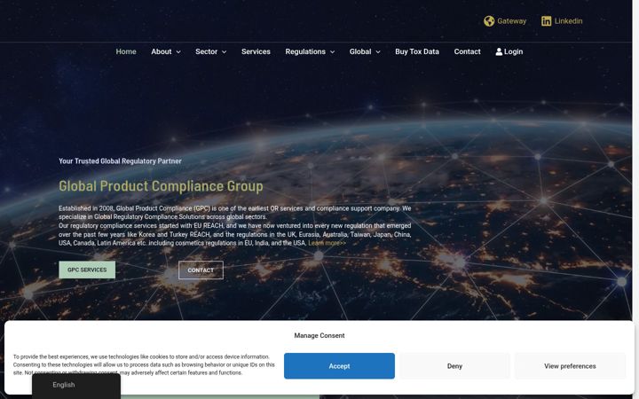 Screenshot of gpcregulatory.com