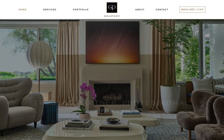 Screenshot of gpdrapery.com