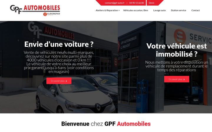 Screenshot of gpf-auto.fr