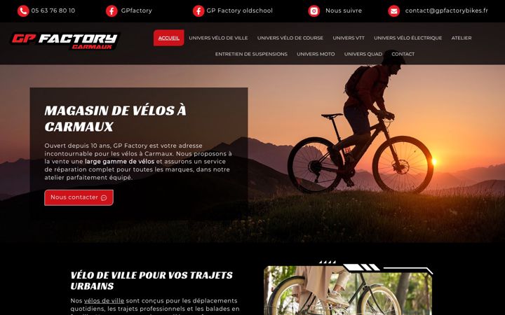 Screenshot of gpfactorybikes.fr