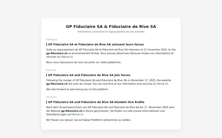 Screenshot of gpfiduciaire.ch