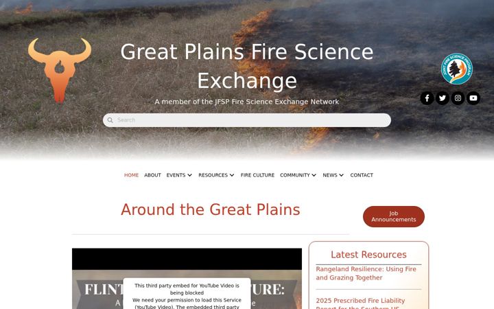 Screenshot of gpfirescience.org