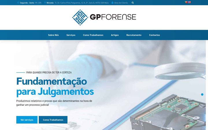 Screenshot of gpforense.pt