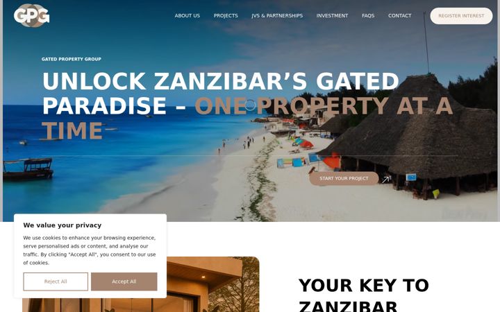 Screenshot of gpgzanzibar.com