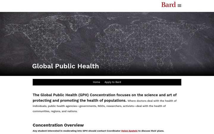 Screenshot of gph.bard.edu