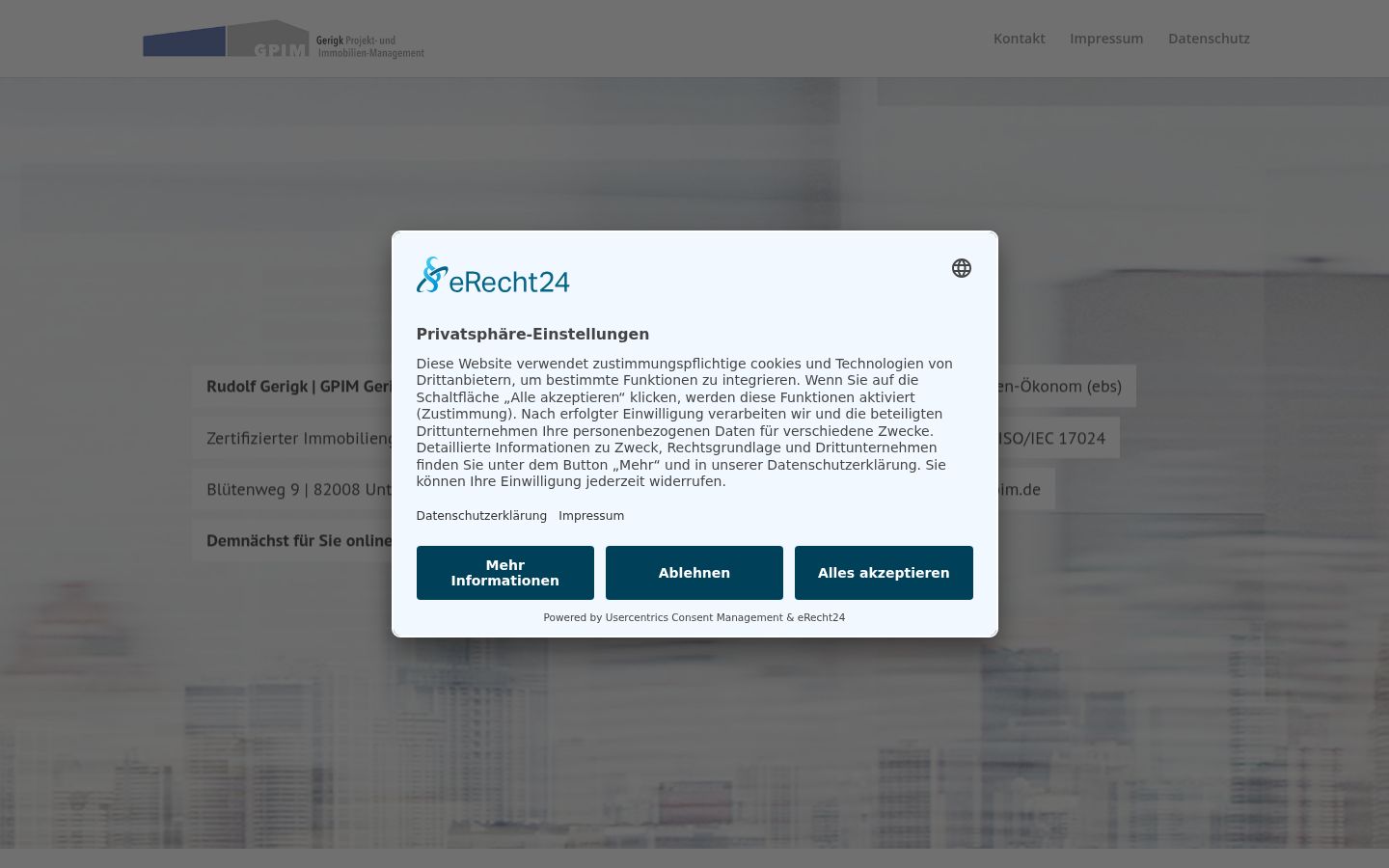 Screenshot tal-banner tal-kunsens muri qabel kwalunkwe interazzjoni
