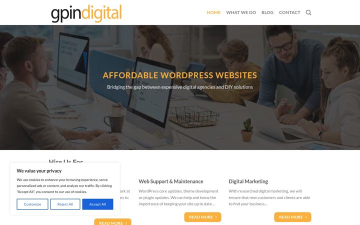 Screenshot of gpindigital.co.uk