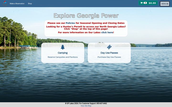 Screenshot of gplakes.com