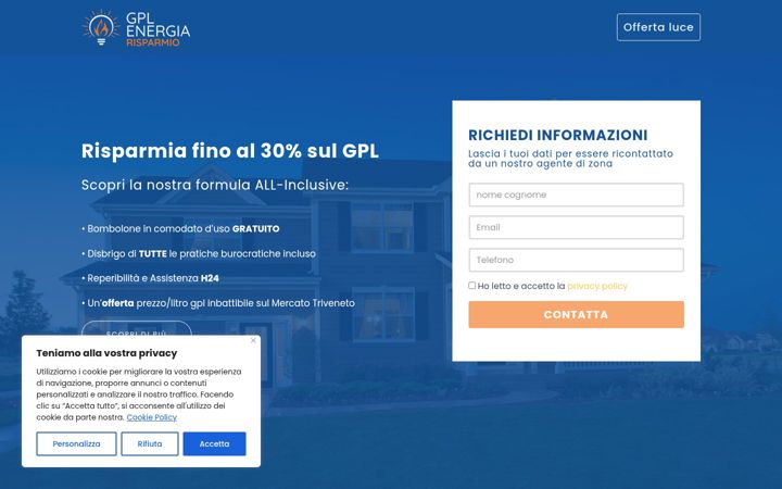 Screenshot of gplenergiarisparmio.it