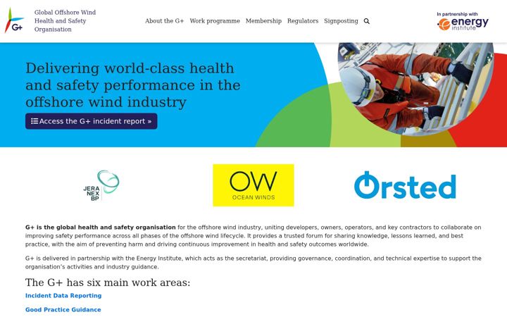 Screenshot of gplusoffshorewind.com