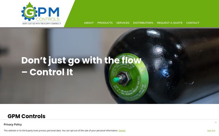 Screenshot of gpmcontrols.com