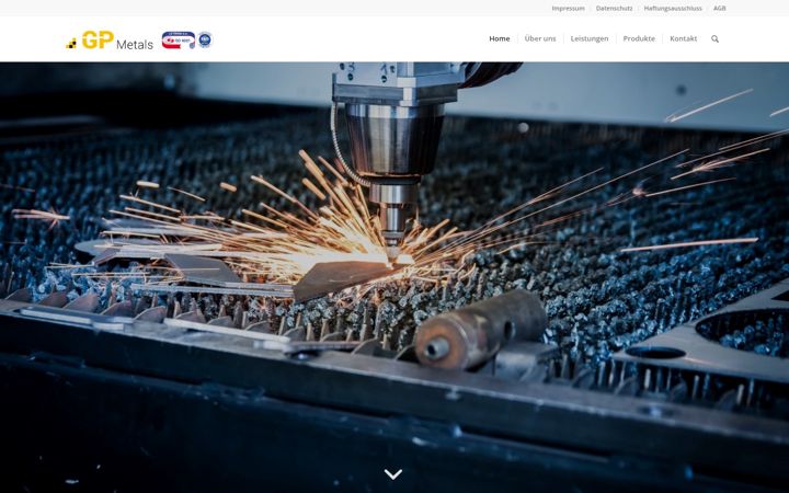 Screenshot of gpmetals.de