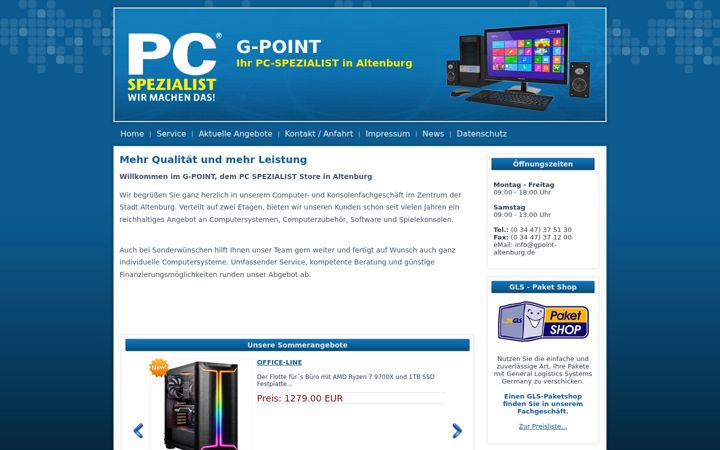 Screenshot of gpoint-altenburg.de