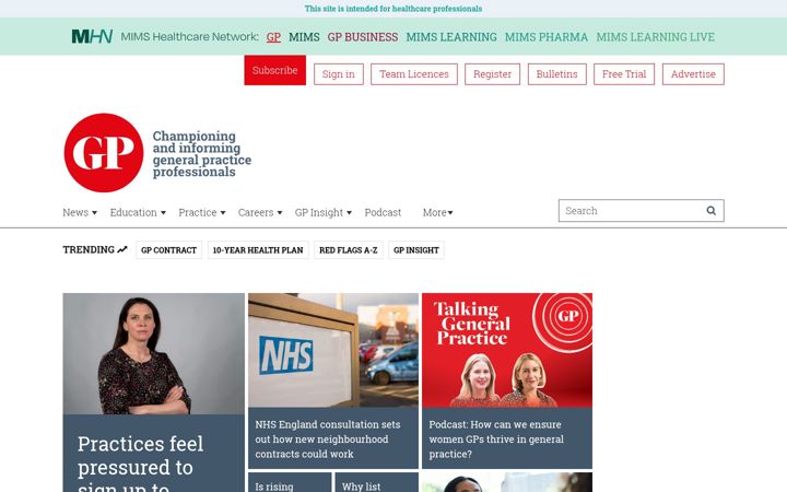 Screenshot of gponline.com