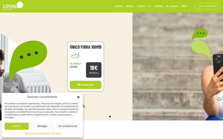 Screenshot of gponlinea.com