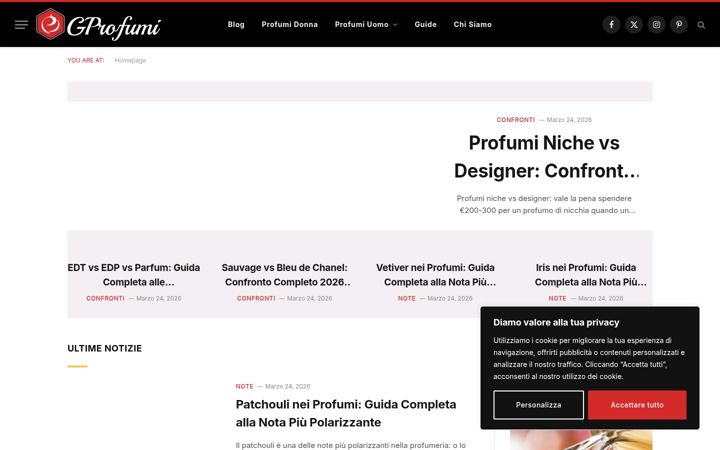 Screenshot of gprofumi.it