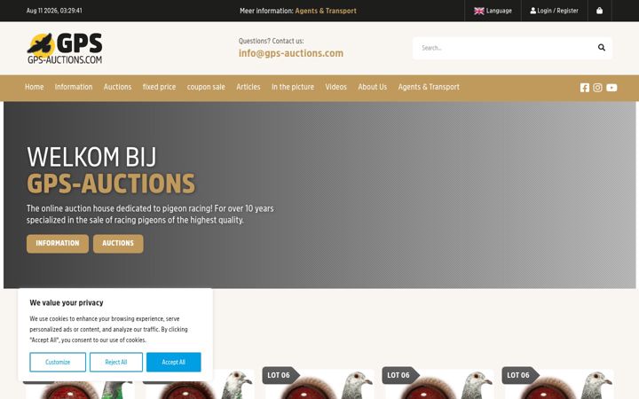 Screenshot of gps-auctions.com