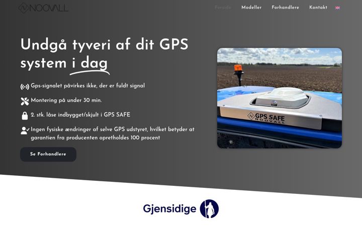Screenshot of gps-safe.dk