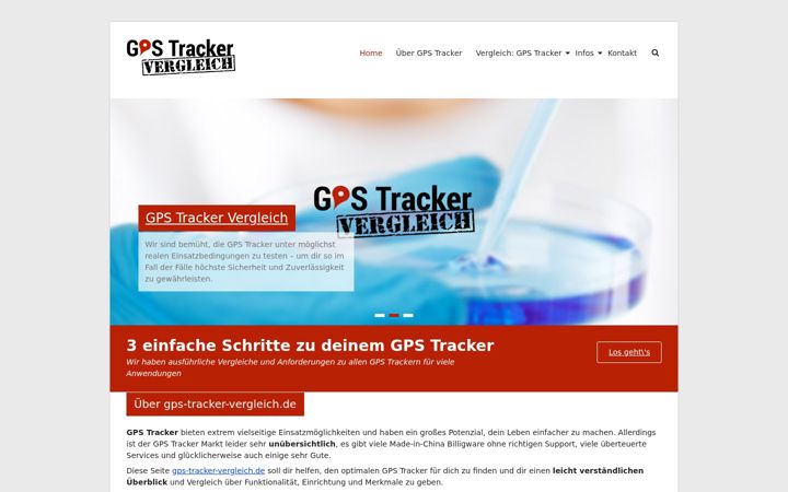Screenshot of gps-tracker-vergleich.de