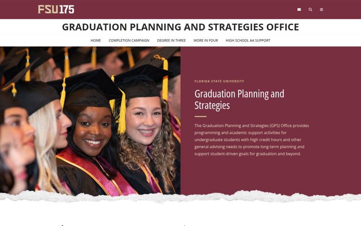 Screenshot of gps.fsu.edu