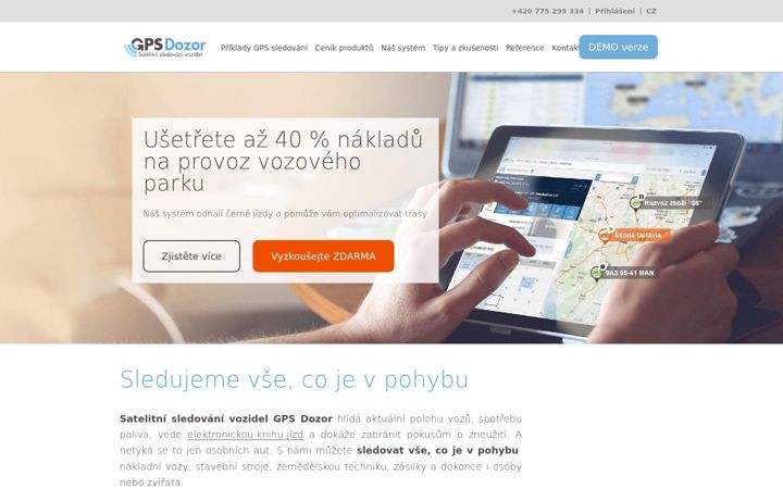 Screenshot του gpsdozor.cz