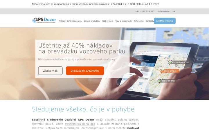 Screenshot di gpsdozor.sk