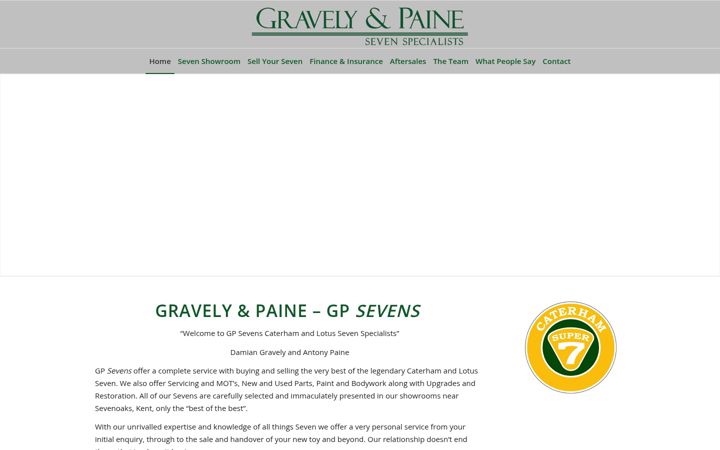 Screenshot of gpsevens.co.uk