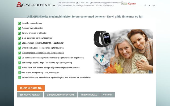 Screenshot of gpsfordemente.no