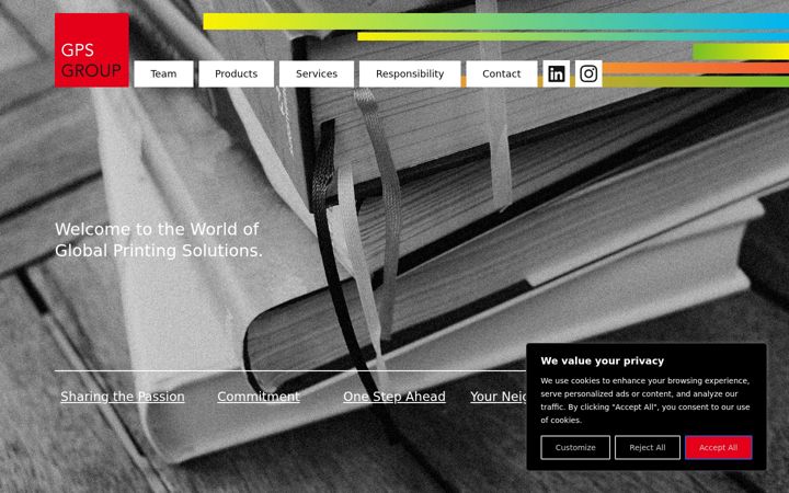 Screenshot of gpsgroup.eu