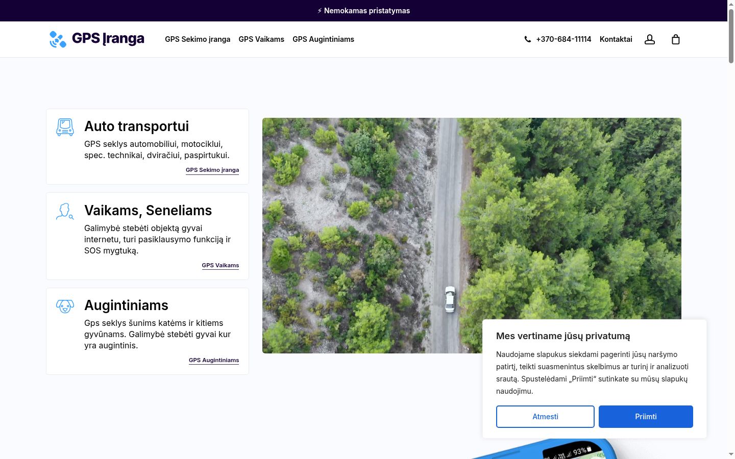 Screenshot des Einwilligungsbanners vor jeglicher Interaktion