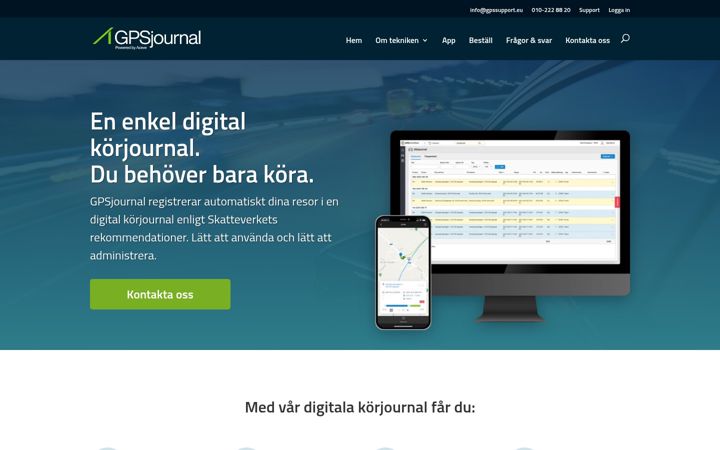 Screenshot of gpsjournal.se