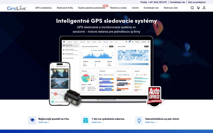 Screenshot of gpslive.sk