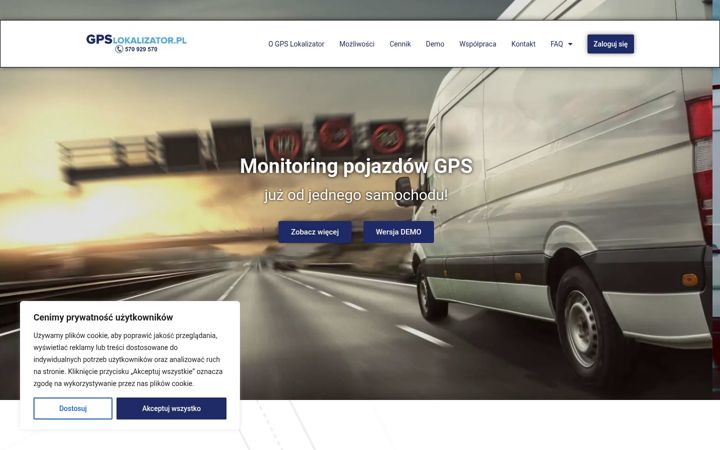 Screenshot of gpslokalizator.pl