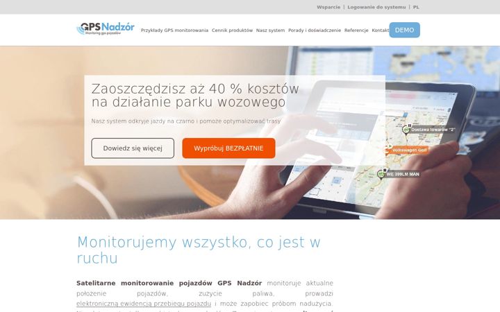 Screenshot of gpsnadzor.pl